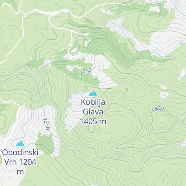 Map of Kobilja Glava