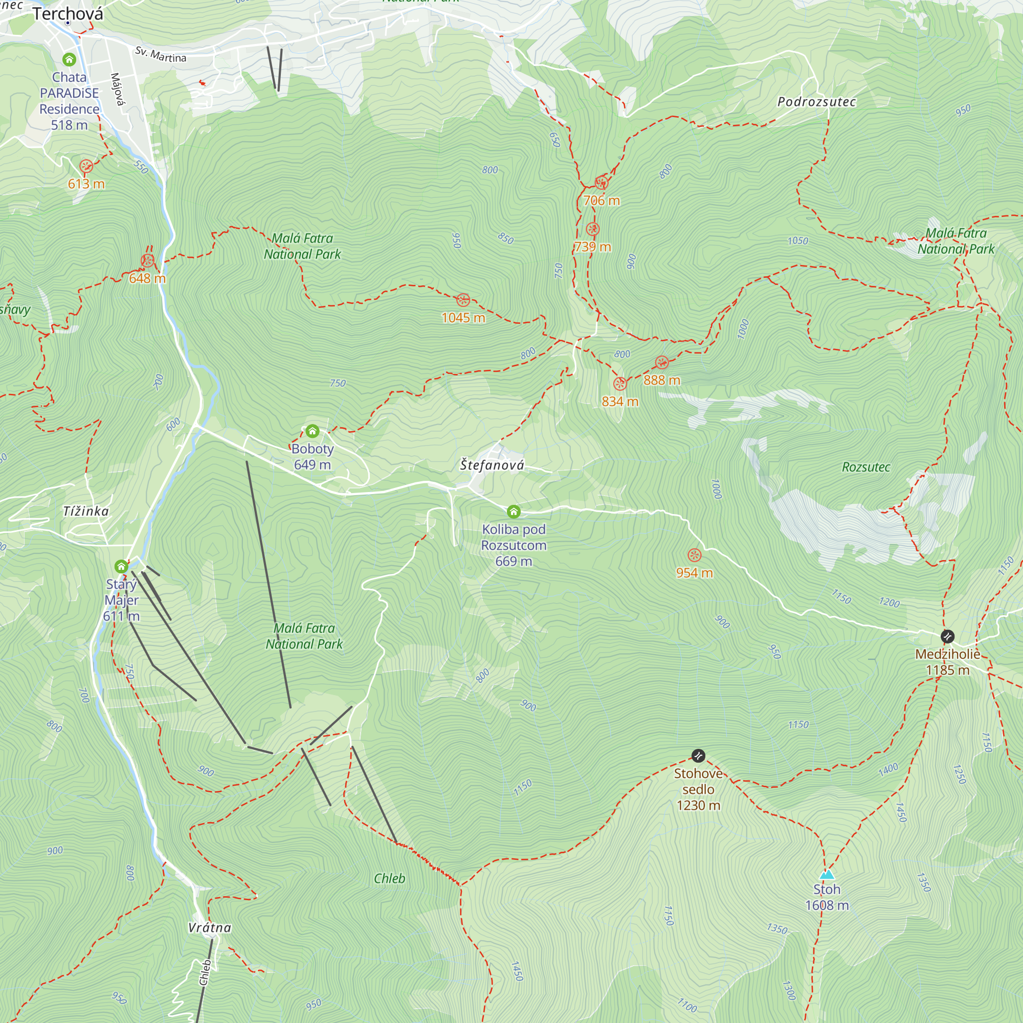 Chata pod Lampášom map