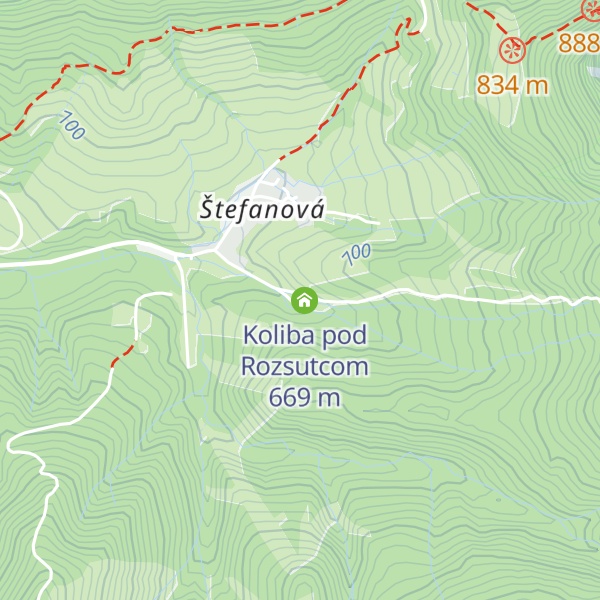 Map of Chata pod Lampášom