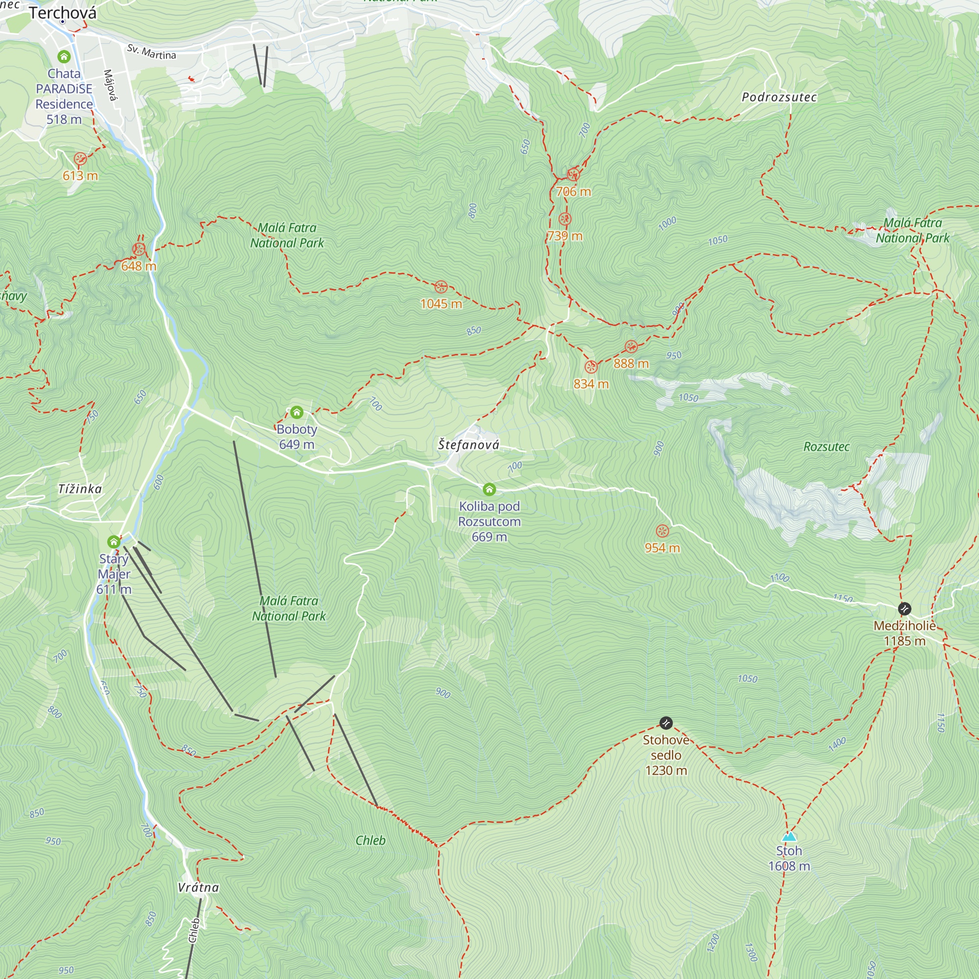 Koliba pod Rozsutcom map