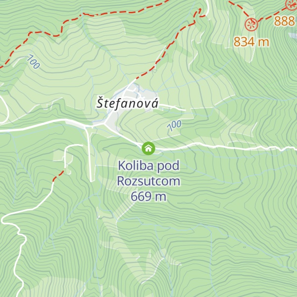 Map of Koliba pod Rozsutcom