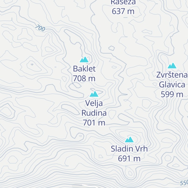 Map of Velja Rudina