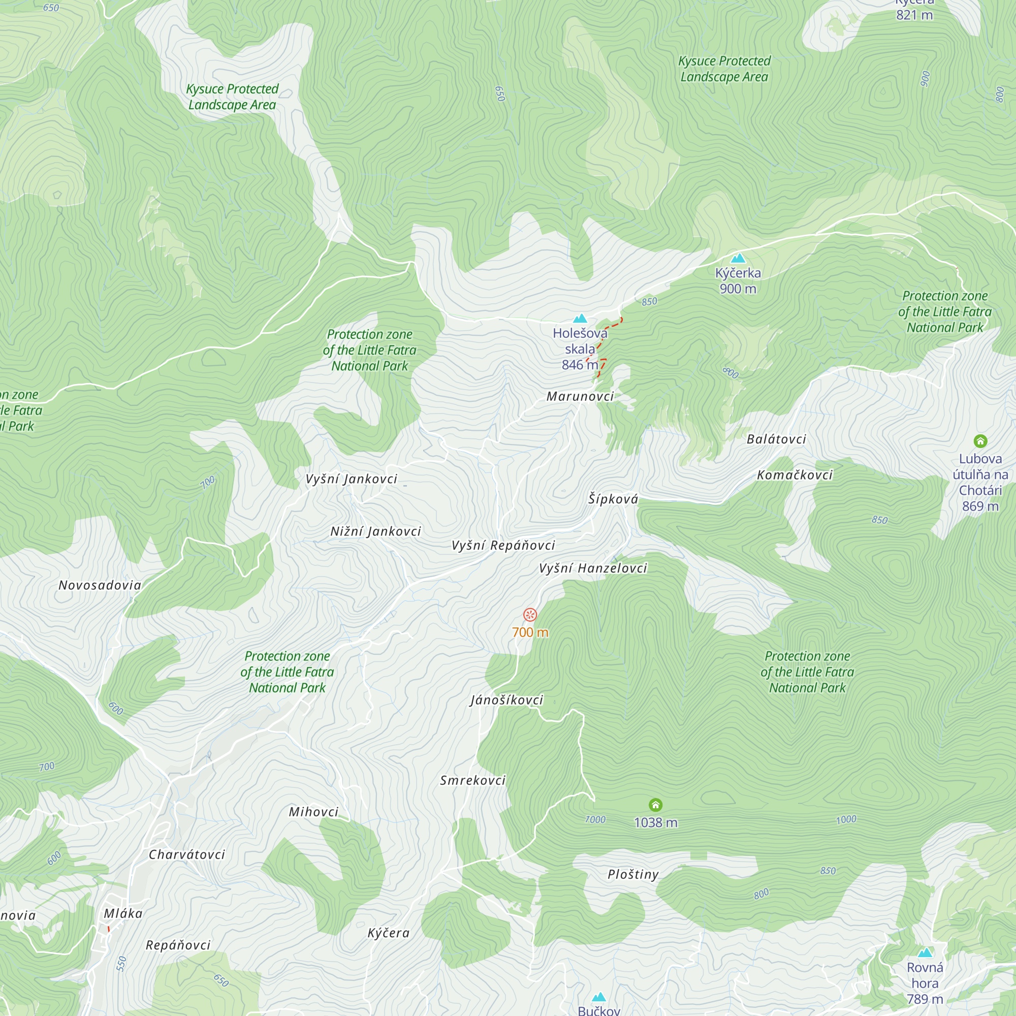 Chata Ivanka map