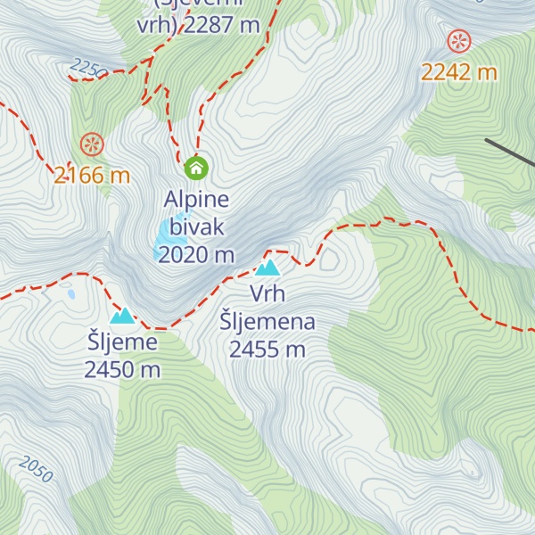 Map of Vrh Šljemena