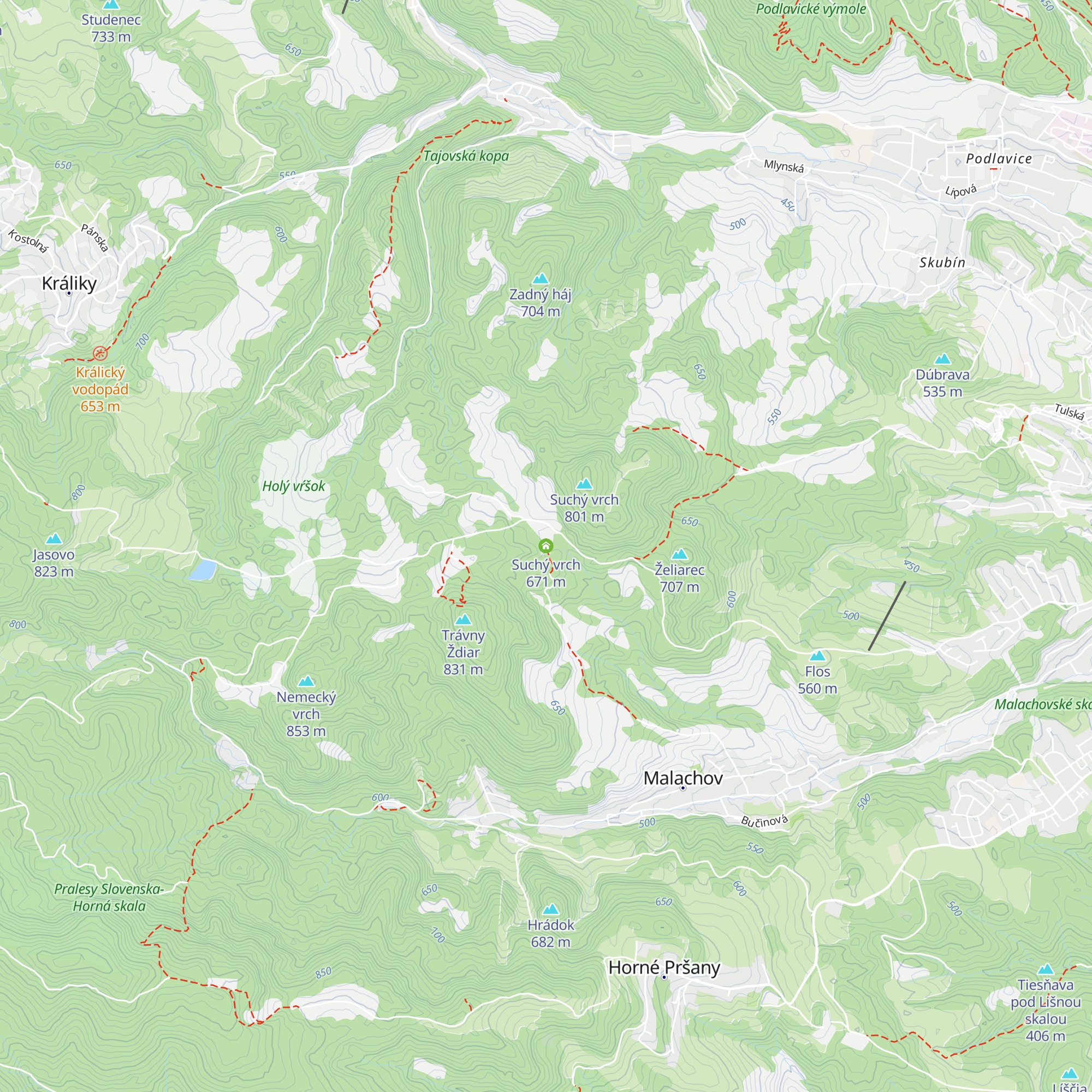 Suchý vrch map