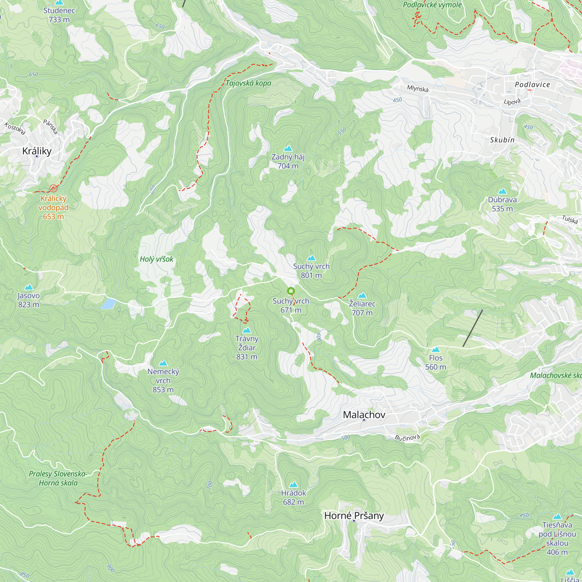 Suchý vrch map
