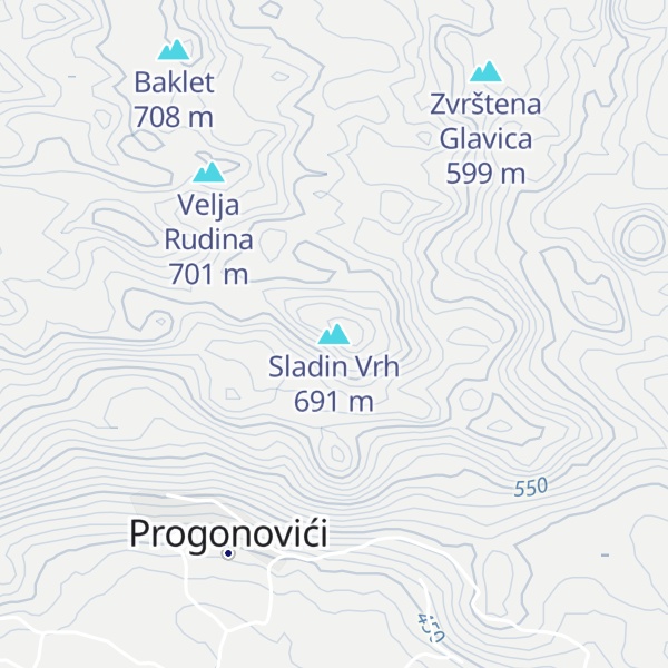Map of Sladin Vrh