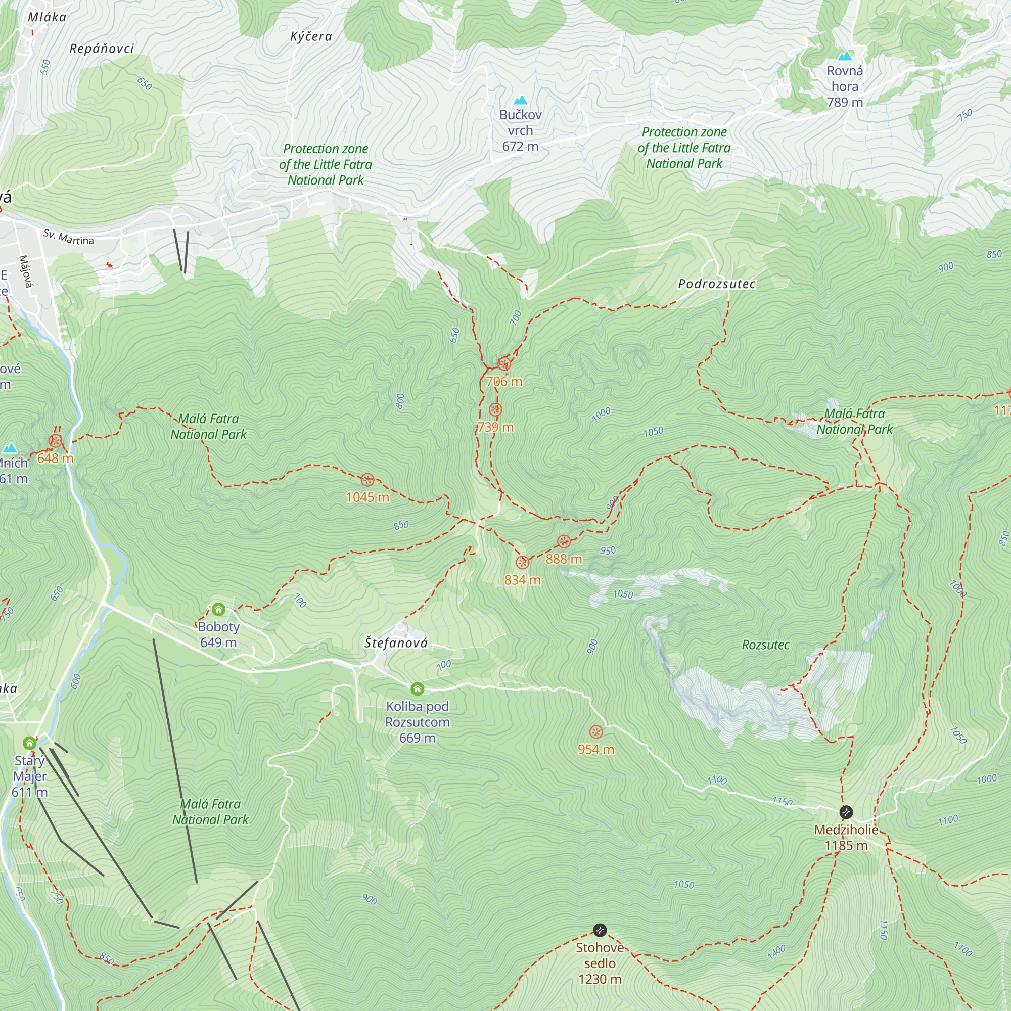 Salaš pod Poludňovou skalou map