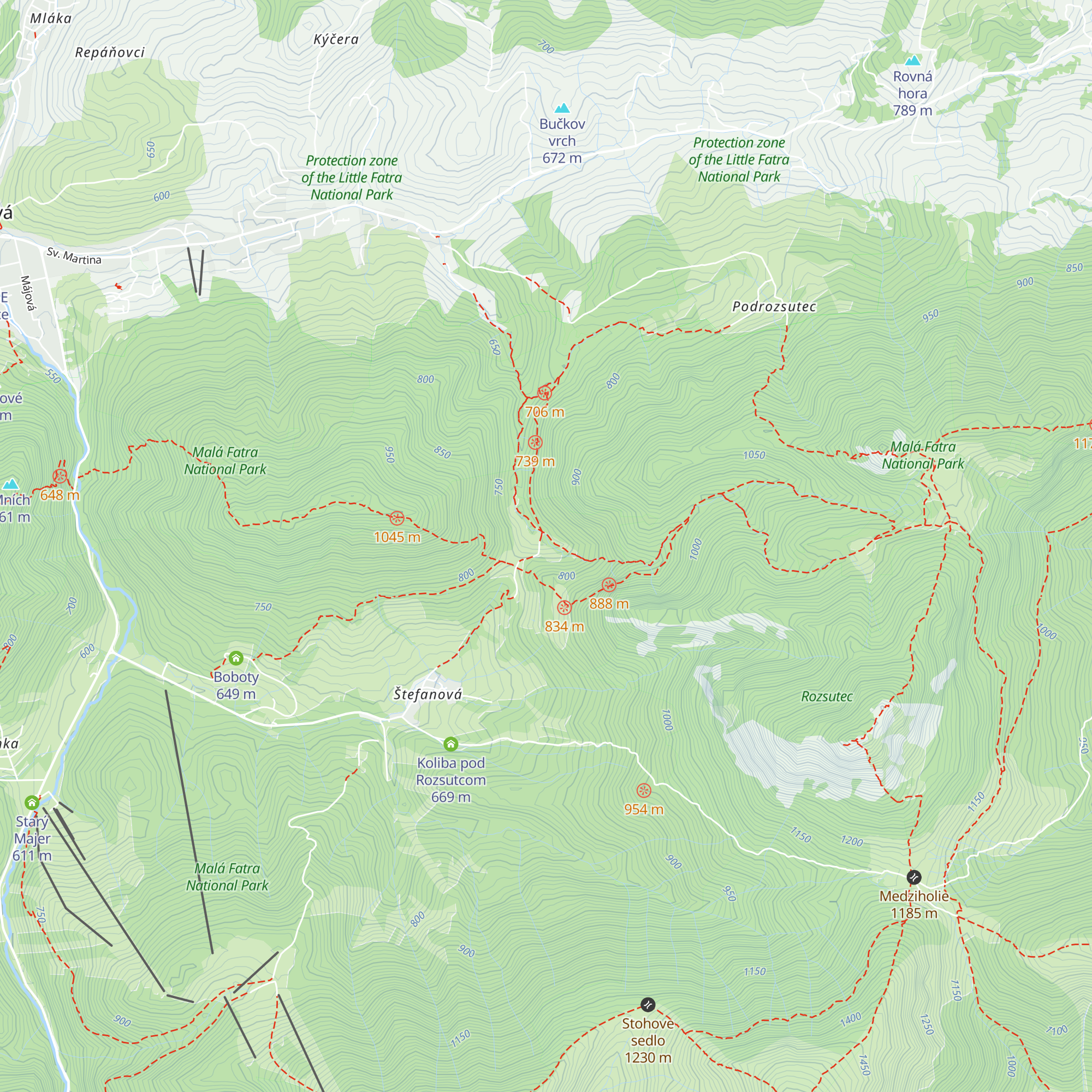 Salaš pod Poludňovou skalou map