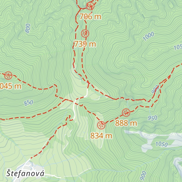 Map of Salaš pod Poludňovou skalou