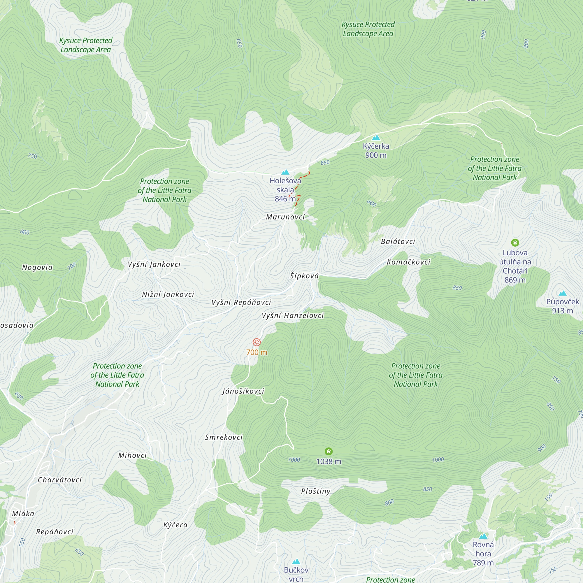 Chata Šípková map