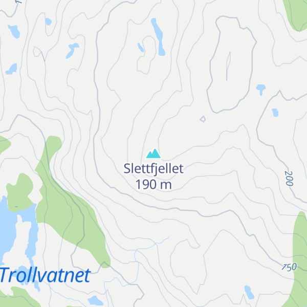 Map of Slettfjellet