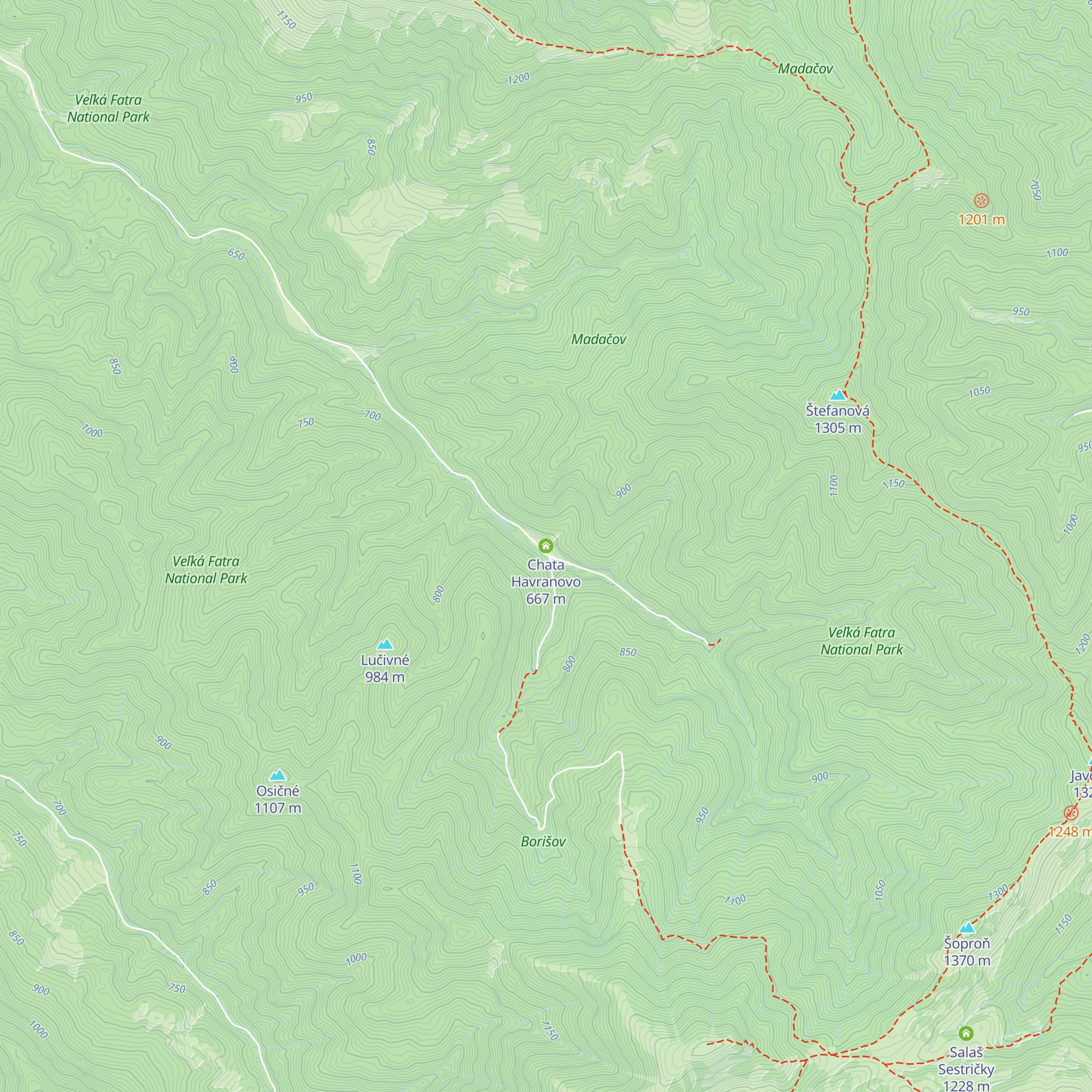 Chata Havranovo map