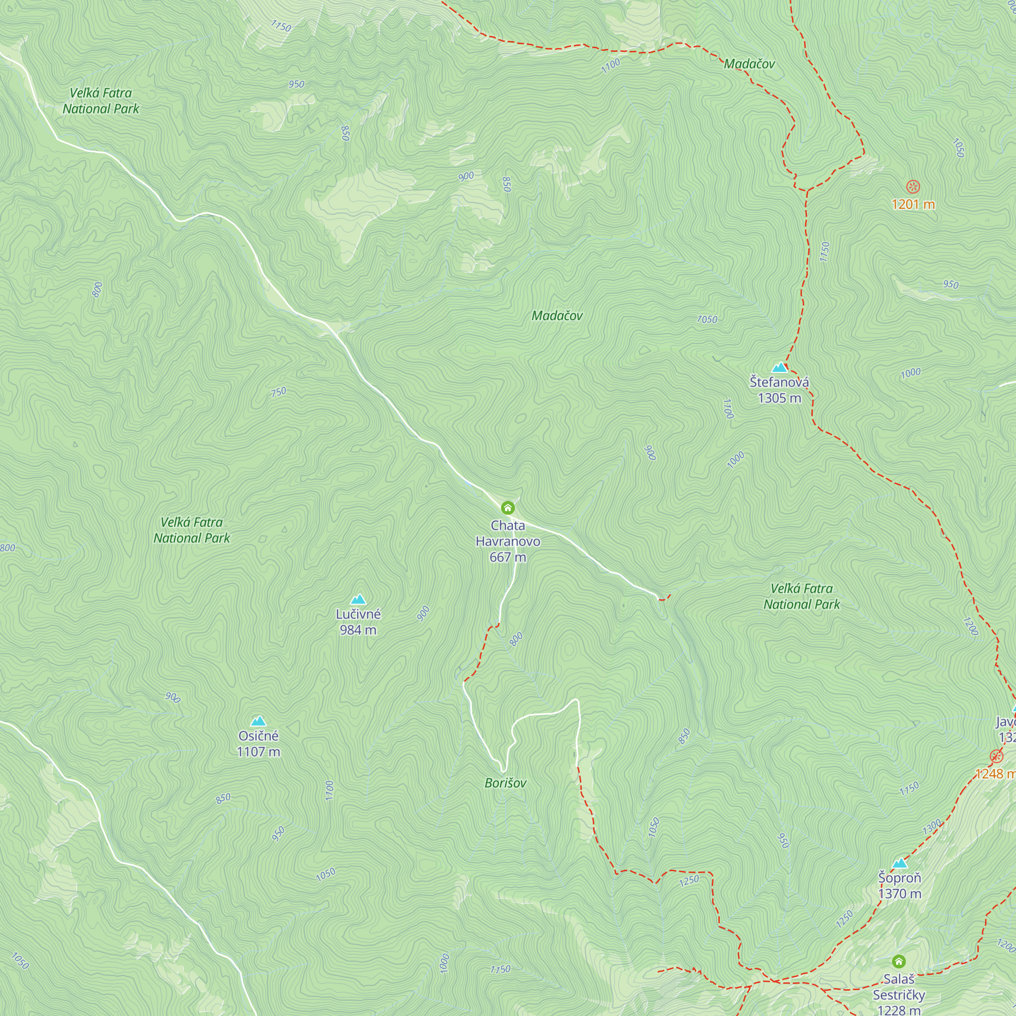 Chata Havranovo map