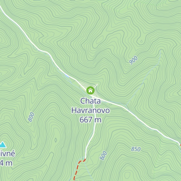 Map of Chata Havranovo