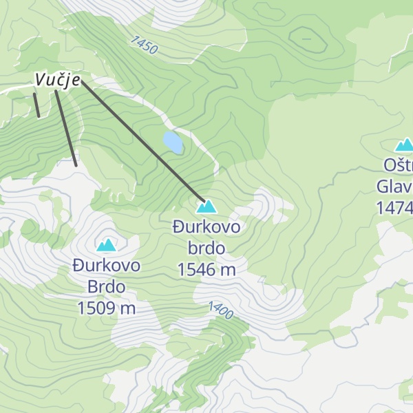 Map of Đurkovo brdo