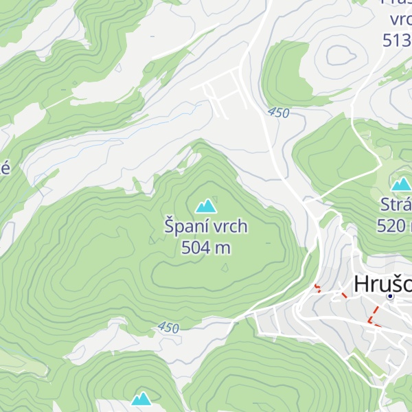 Map of Španí vrch