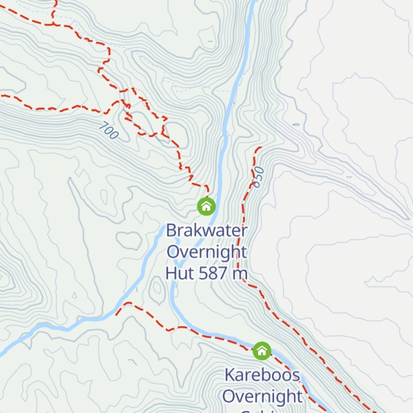 Map of Brakwater Overnight Hut
