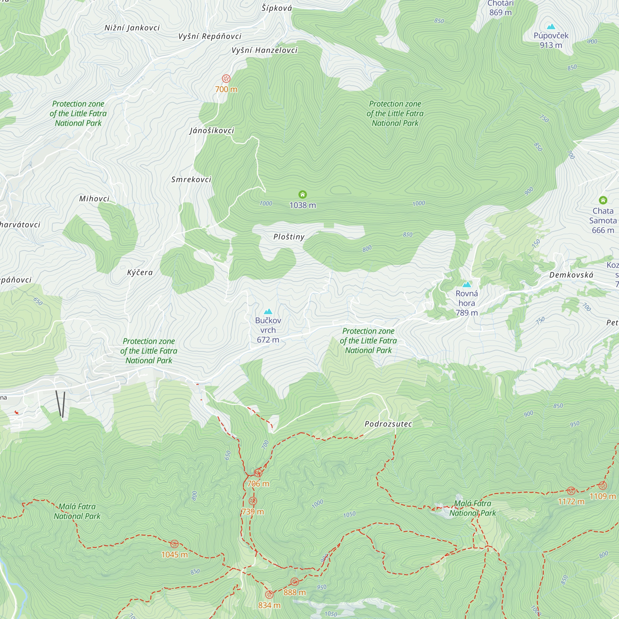 Chata Vlček map