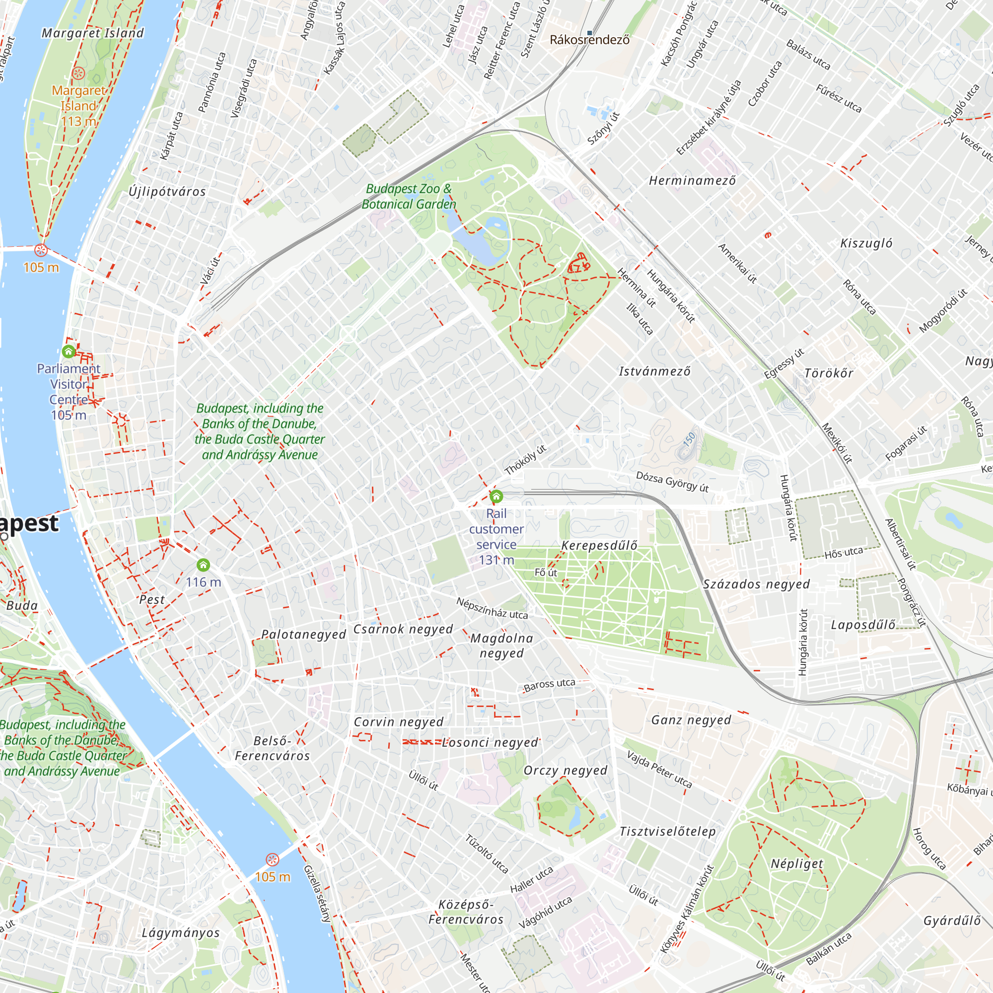 Rail customer service map