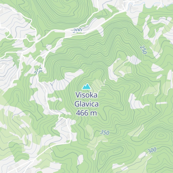Map of Visoka Glavica
