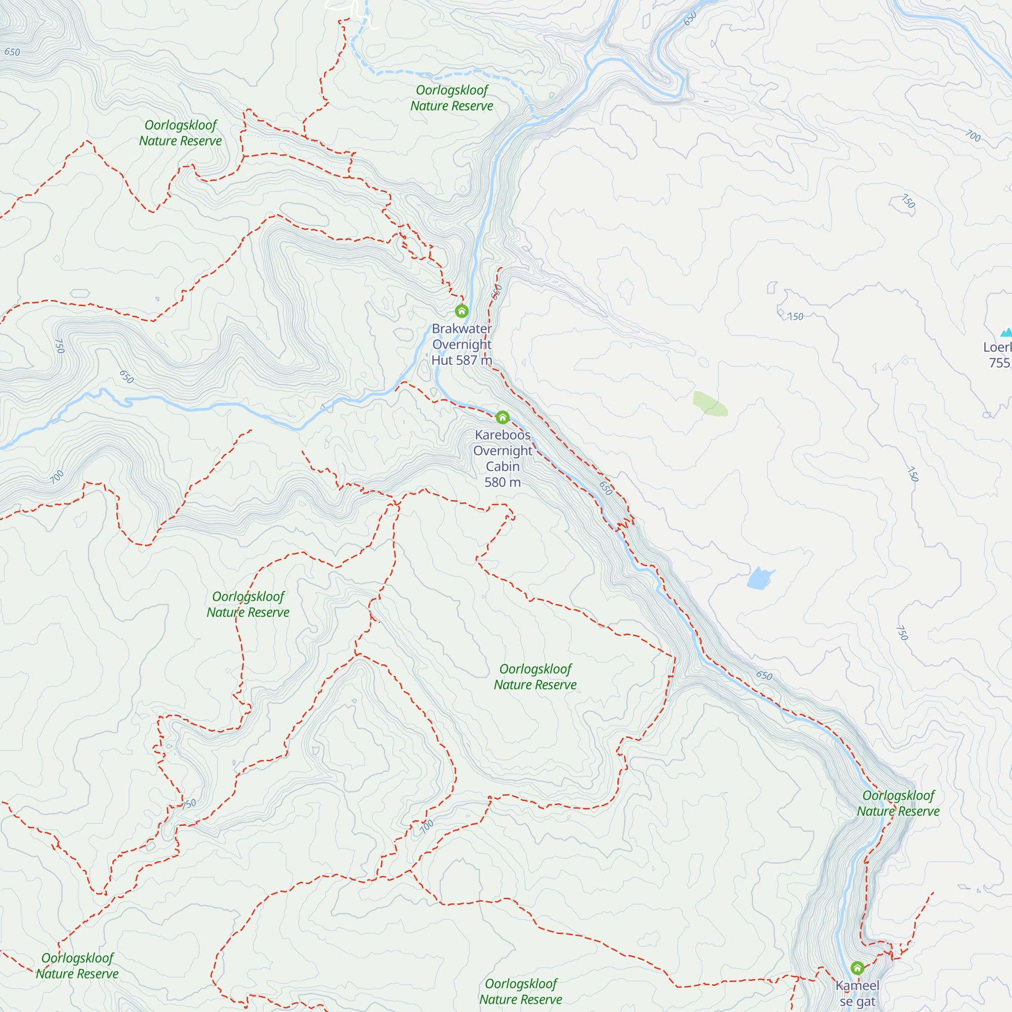 Swartkliphuis Overnight Cabin map