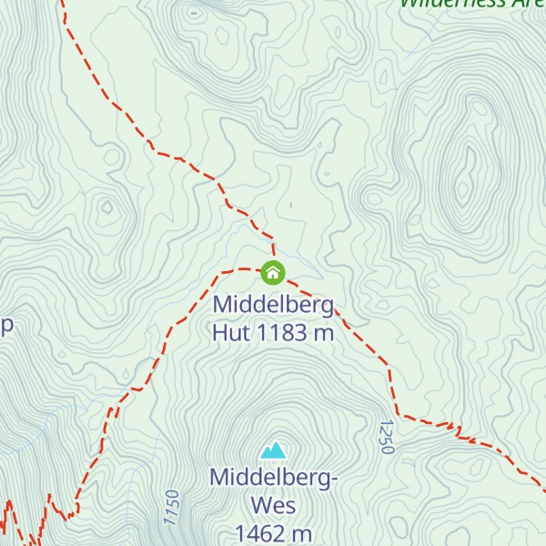 Map of Middelberg Hut