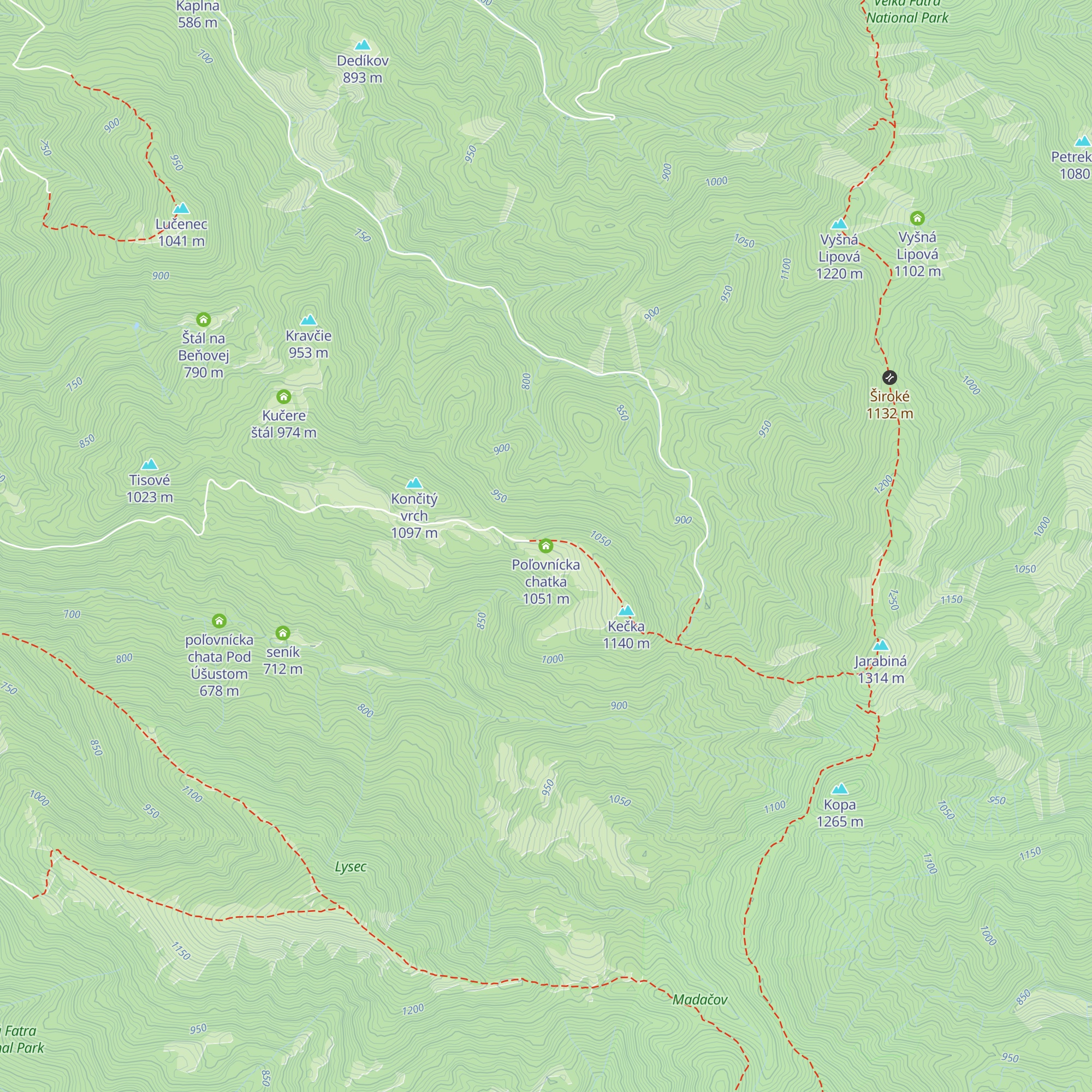 Poľovnícka chatka map