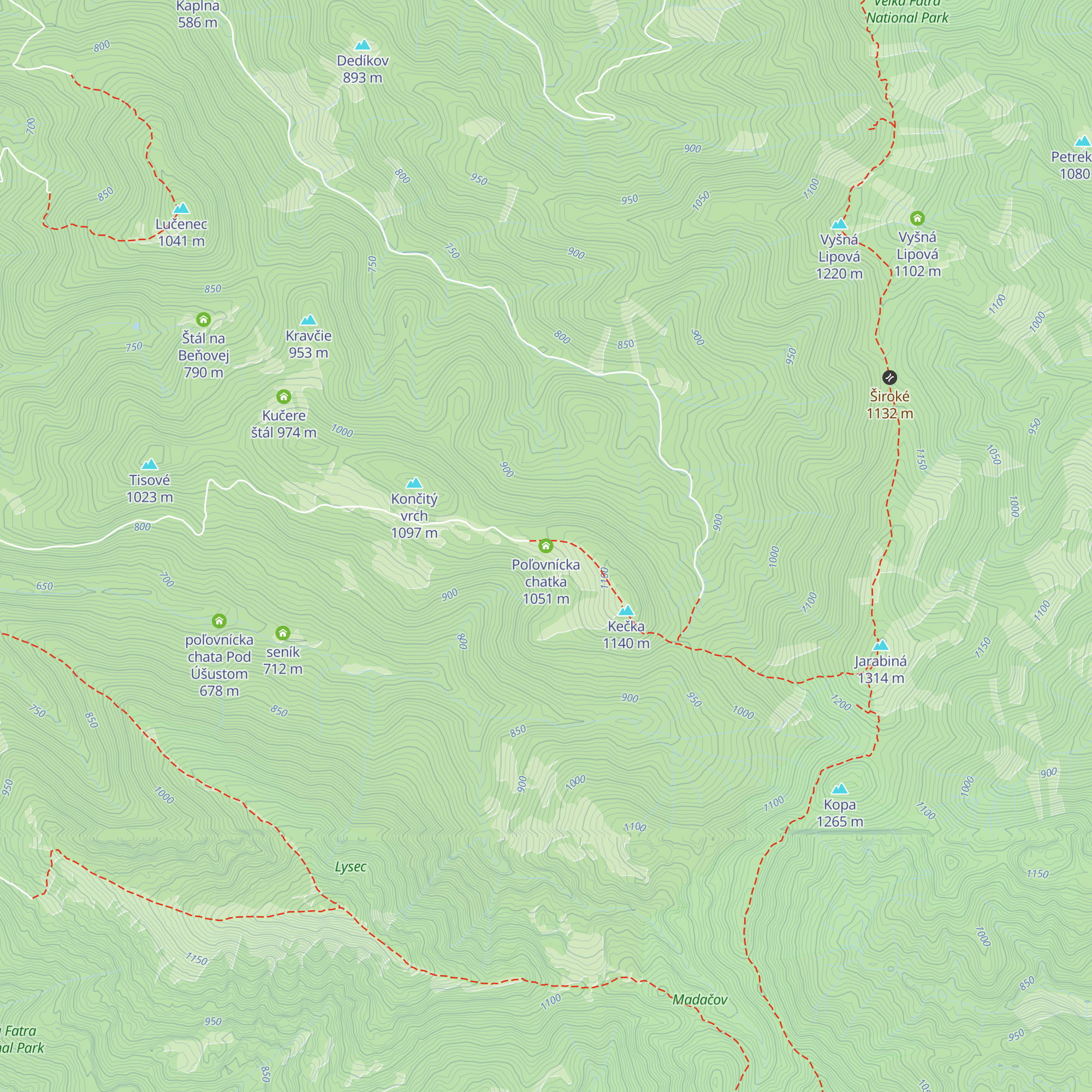 Poľovnícka chatka map