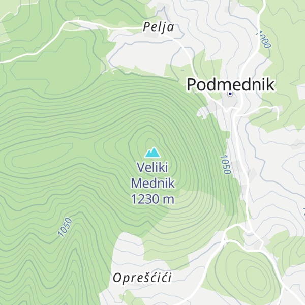 Map of Veliki Mednik