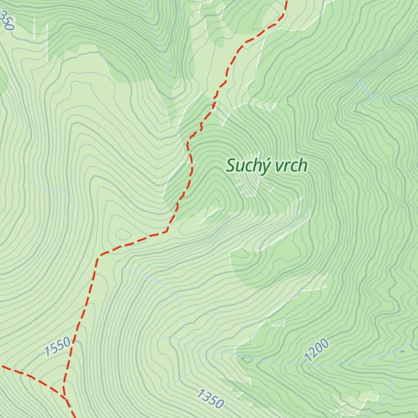 Map of Suchý vrch
