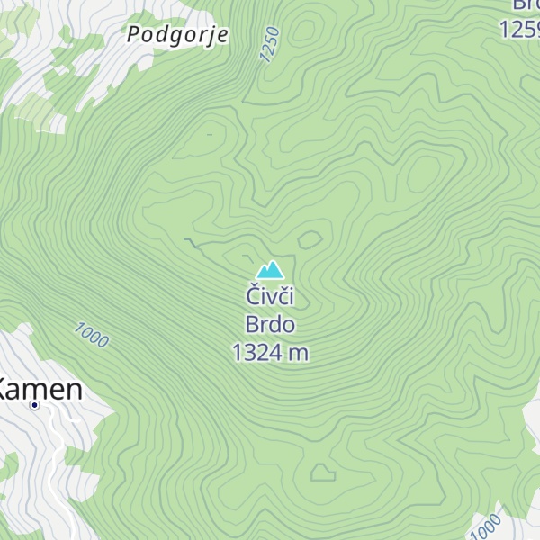 Map of Čivči Brdo