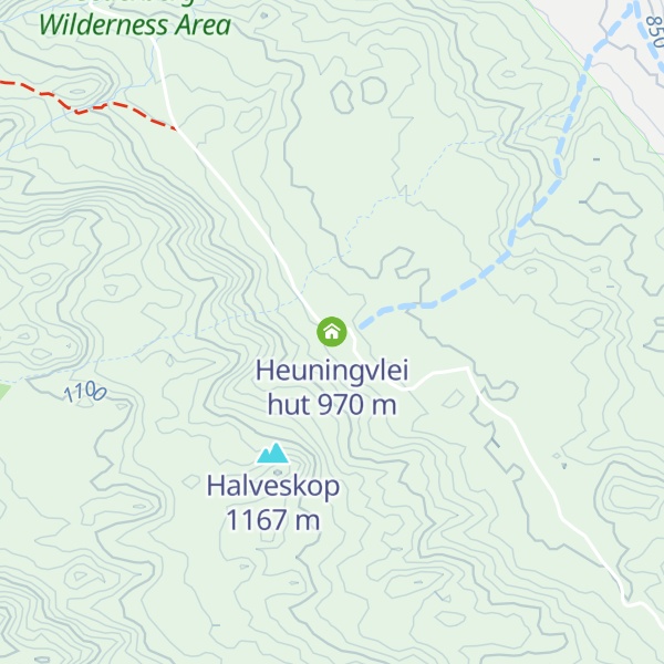 Map of Heuningvlei hut