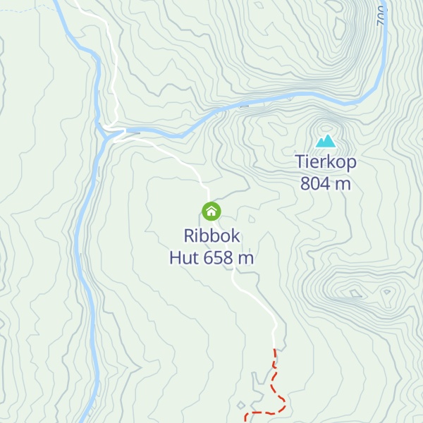 Map of Ribbok Hut