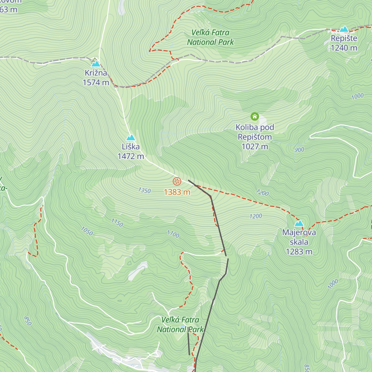Horská služba map
