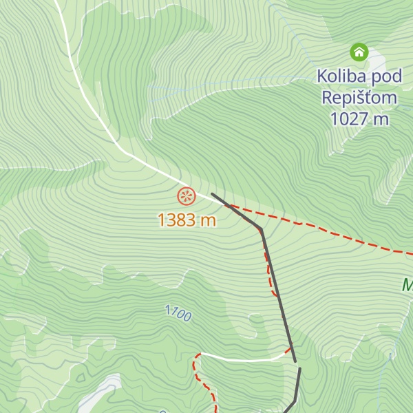 Map of Horská služba