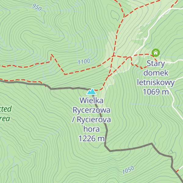 Map of Wielka Rycerzowa / Rycierova hora