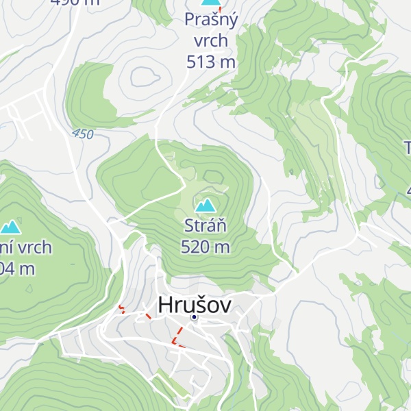 Map of Stráň