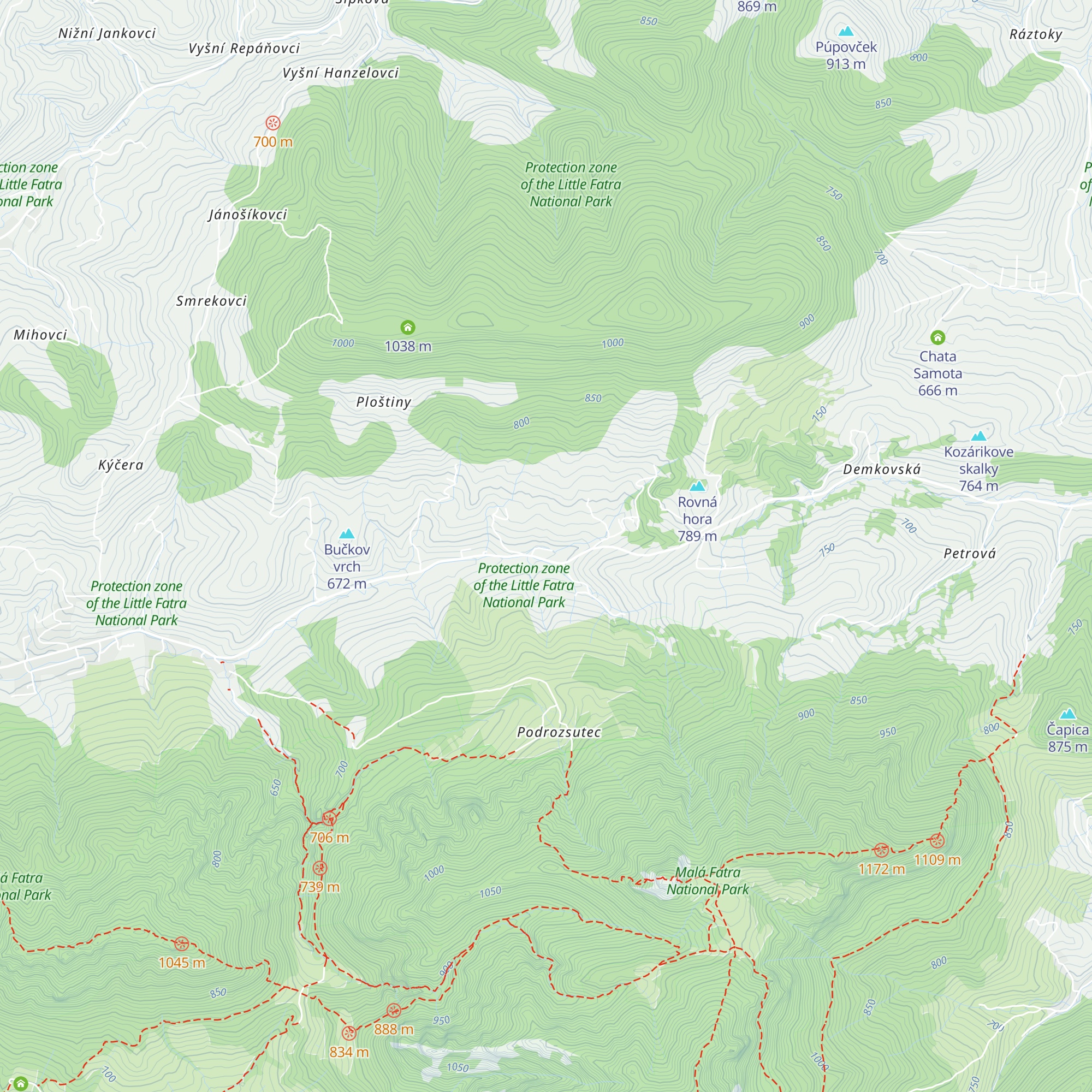 Chata Biely Potok 1275 Terchová map