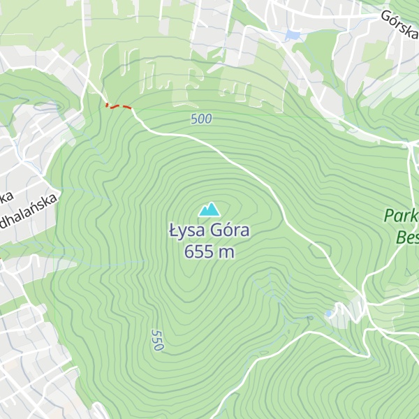 Map of Łysa Góra