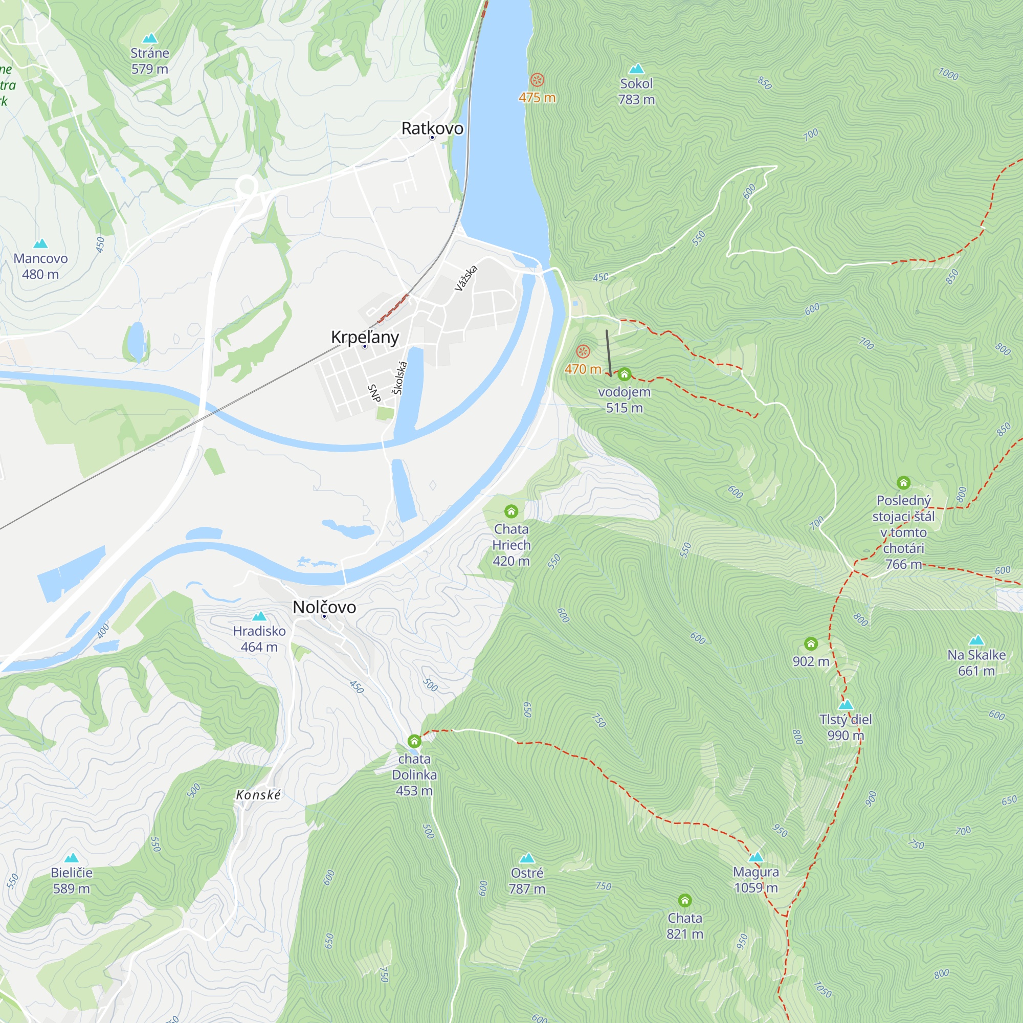 Chata Hriech map