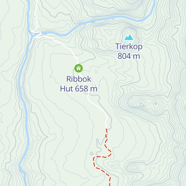 Map of Klipspringer Hut