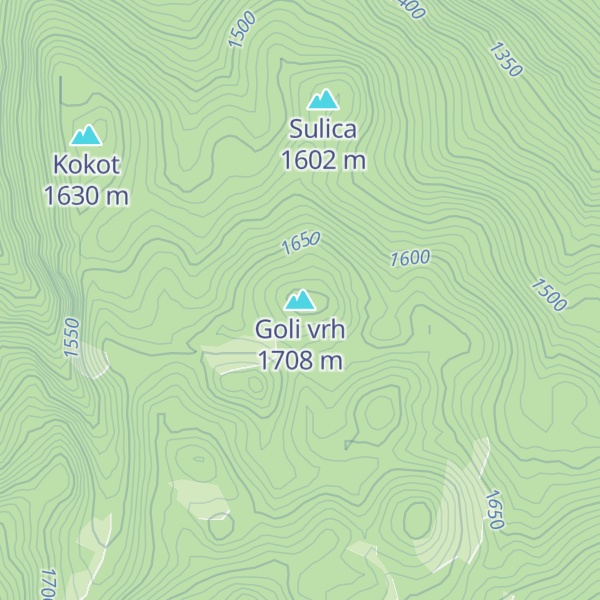 Map of Goli vrh
