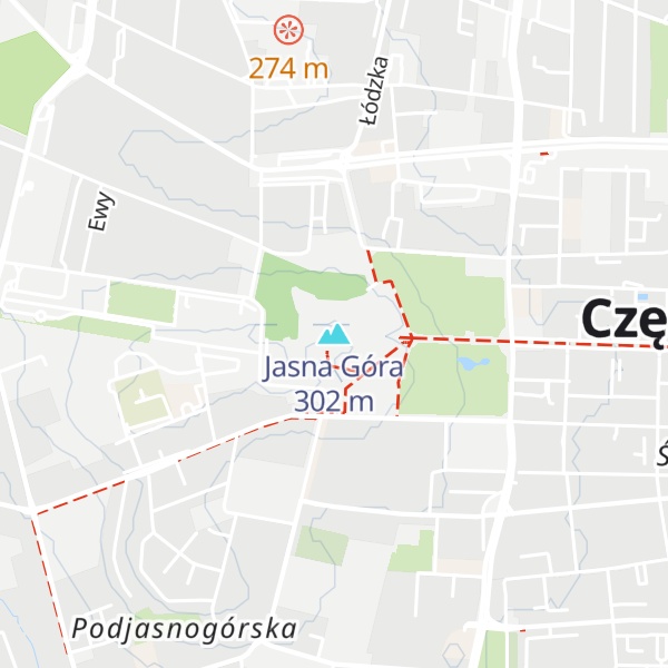 Map of Jasna Góra