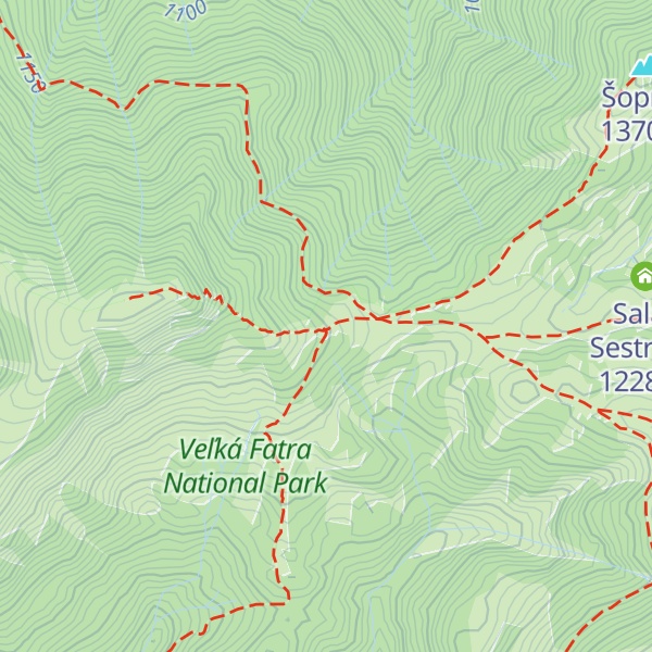 Map of Chata pod Borišovom