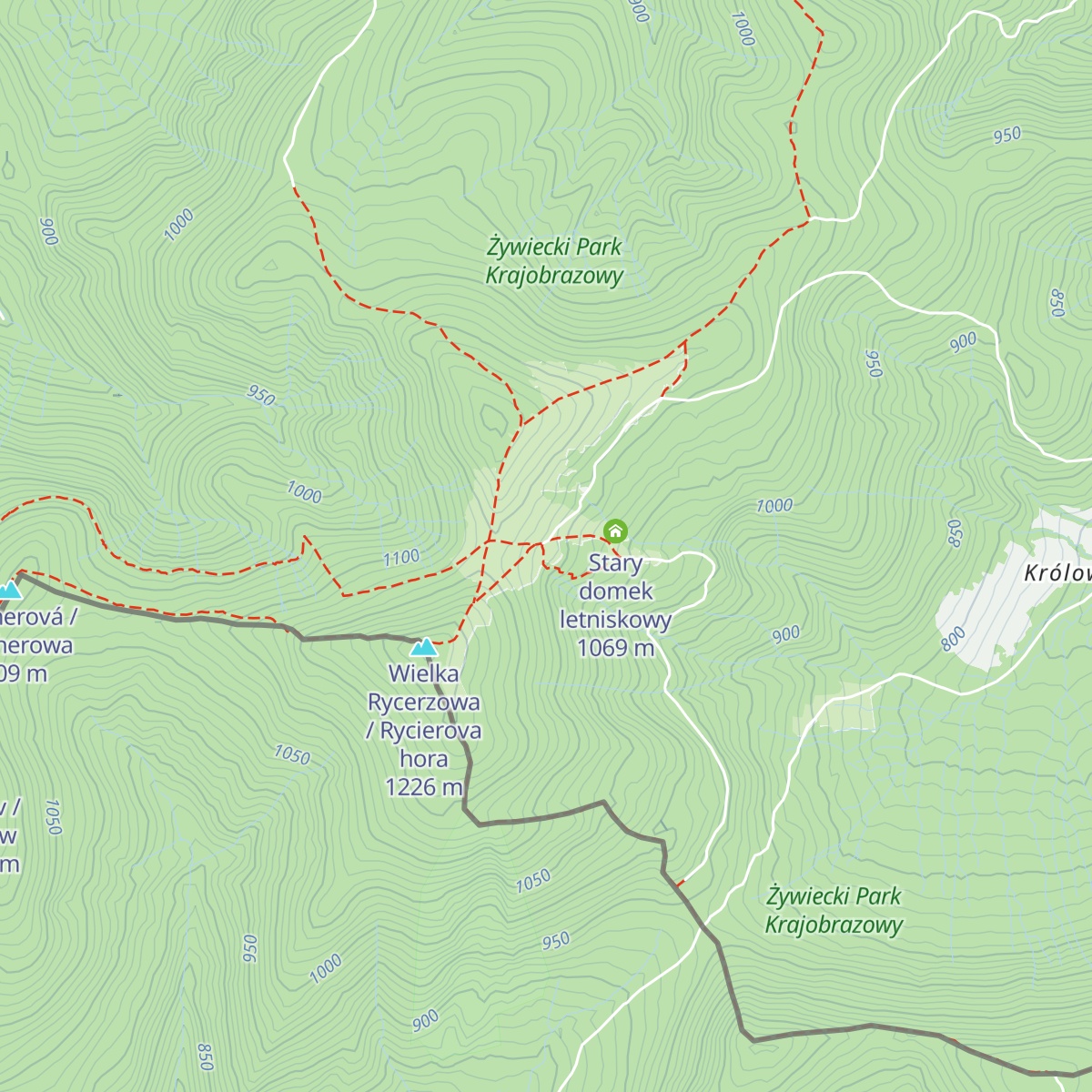 Bacówka PTTK na Rycerzowej map