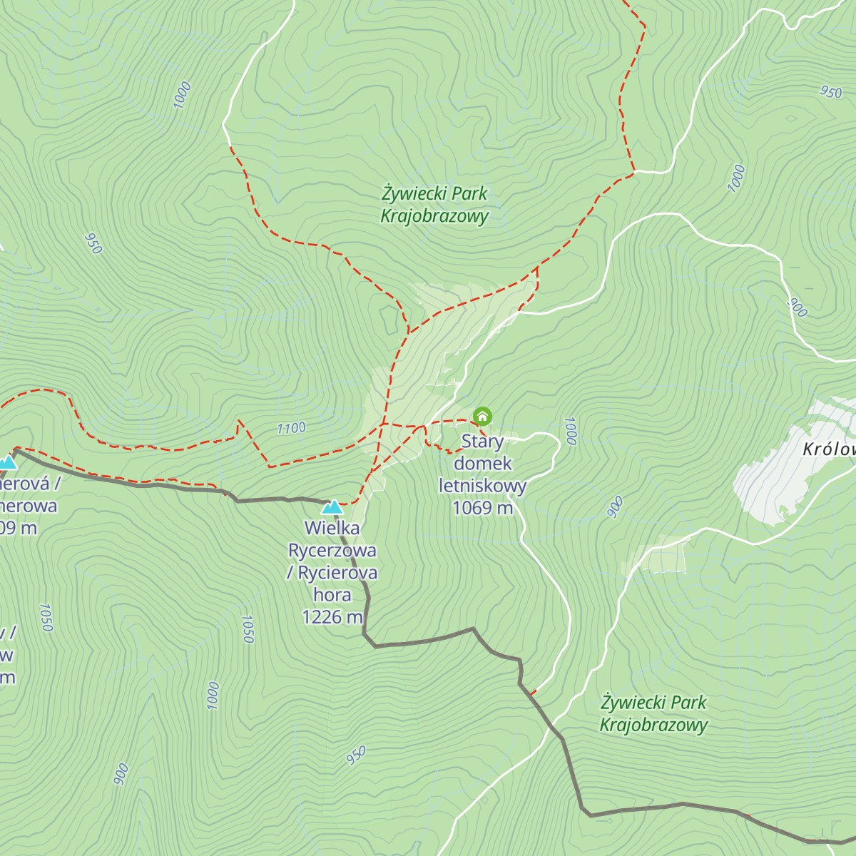 Bacówka PTTK na Rycerzowej map