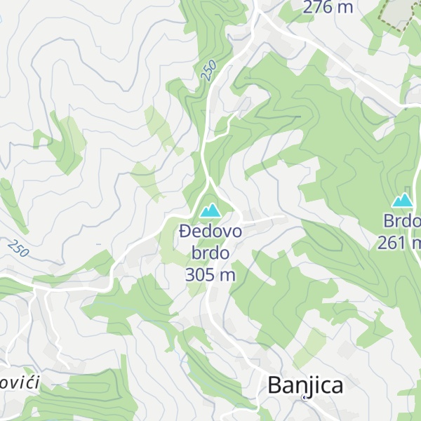 Map of Đedovo brdo