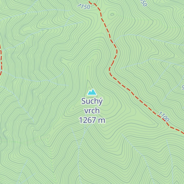 Map of Suchý vrch