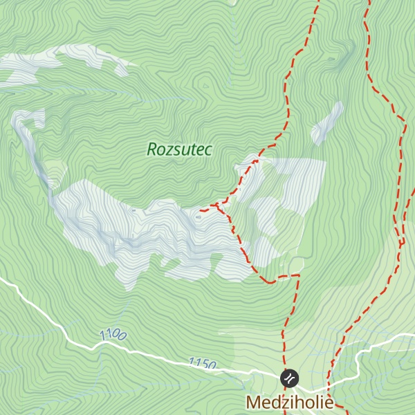 Map of Veľký Rozsutec